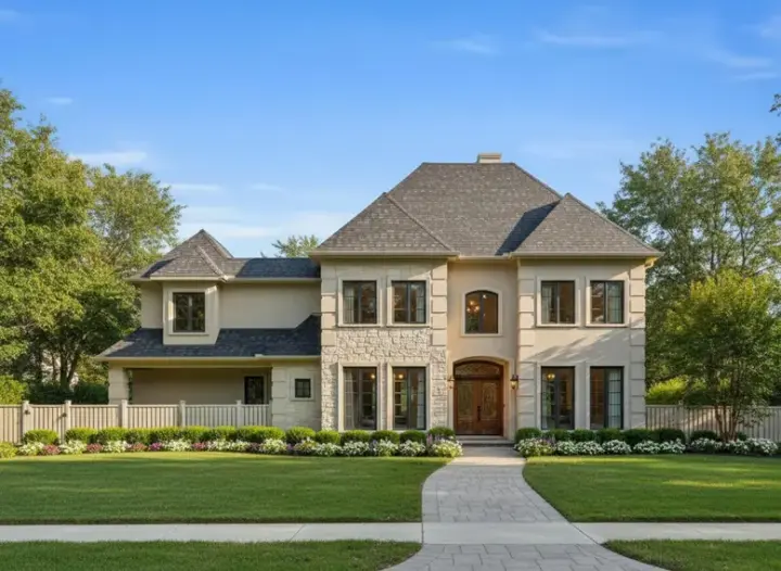 European house plans 19-1272 - front exterior, 3,895 sq ft, 4 bed, 4 bath house plans | Monster House Plans