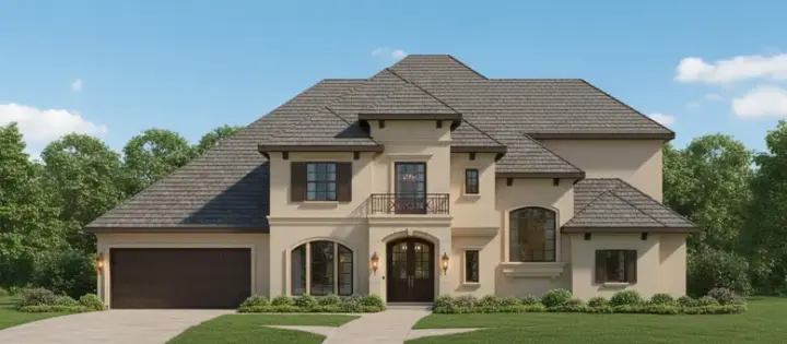 Mediterranean house plans 19-1279 - front exterior, 4,454 sq ft, 4 bed, 3 bath house plans | Monster House Plans