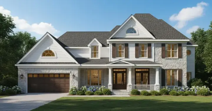 Traditional house plans 19-1280 - front exterior, 3,593 sq ft, 5 bed, 3 bath house plans | Monster House Plans