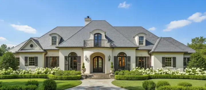 French Country house plans 19-1281 - front exterior, 3,415 sq ft, 4 bed, 3 bath house plans | Monster House Plans