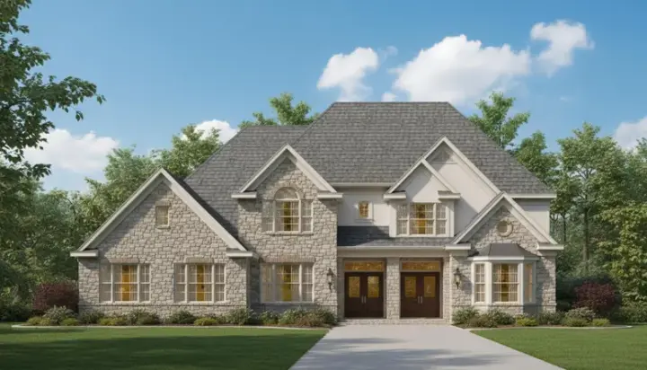 Traditional house plans 19-1283 - front exterior, 4,319 sq ft, 6 bed, 3 bath house plans | Monster House Plans