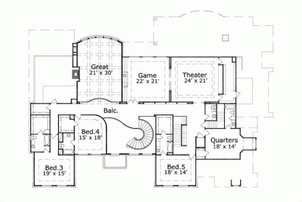Upper/Second Floor Plan: 19-129