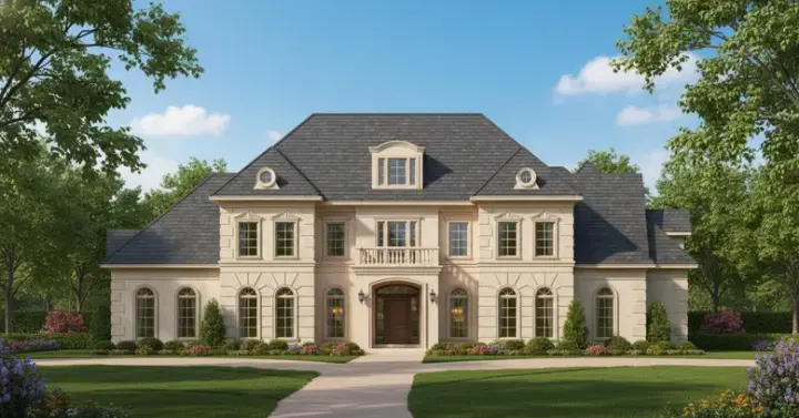 Traditional house plans 19-1310 - front exterior, 5,820 sq ft, 4 bed, 3 bath house plans | Monster House Plans