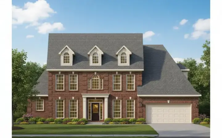 Southern Colonial house plans 19-1317 - front exterior, 3,514 sq ft, 4 bed, 3 bath house plans | Monster House Plans