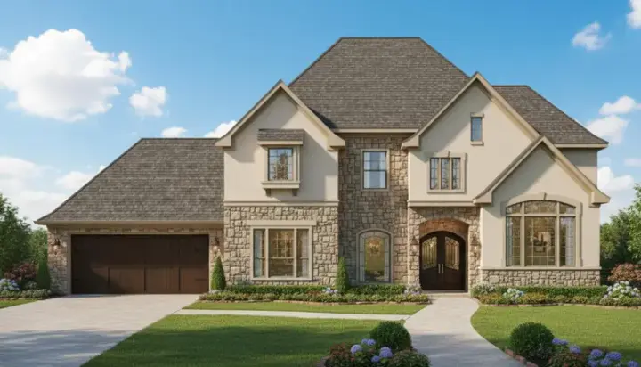 Traditional house plans 19-1327 - front exterior, 3,730 sq ft, 5 bed, 3 bath house plans | Monster House Plans