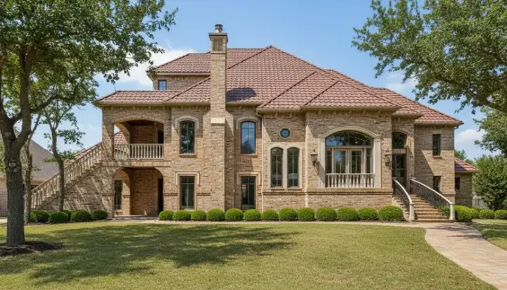 Mediterranean house plans 19-133 - front exterior, 5,302 sq ft, 4 bed, 5 bath house plans | Monster House Plans