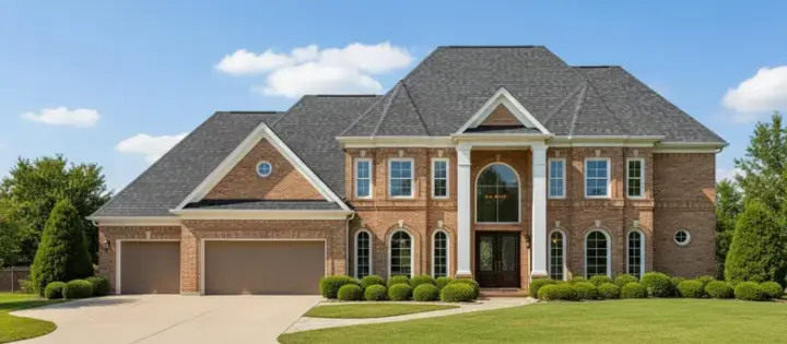 Traditional house plans 19-1330 - front exterior, 4,484 sq ft, 4 bed, 3 bath house plans | Monster House Plans