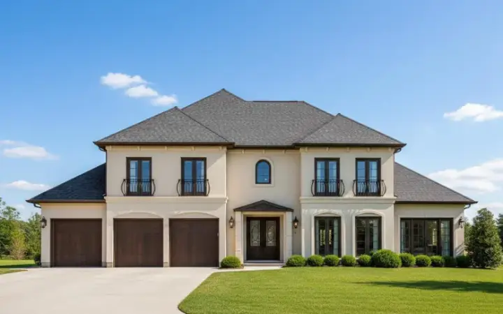Mediterranean house plans 19-1332 - front exterior, 4,058 sq ft, 3 bed, 3 bath house plans | Monster House Plans
