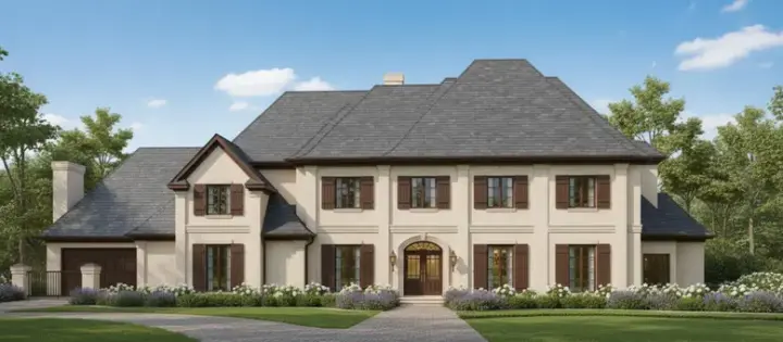 Traditional house plans 19-1333 - front exterior, 6,090 sq ft, 4 bed, 5 bath house plans | Monster House Plans