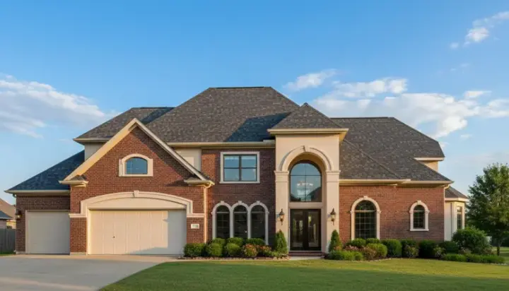 Traditional house plans 19-1338 - front exterior, 4,201 sq ft, 5 bed, 4 bath house plans | Monster House Plans
