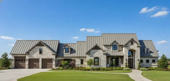 Traditional house plans 19-1348 - front exterior, 3,499 sq ft, 4 bed, 4 bath house plans | Monster House Plans