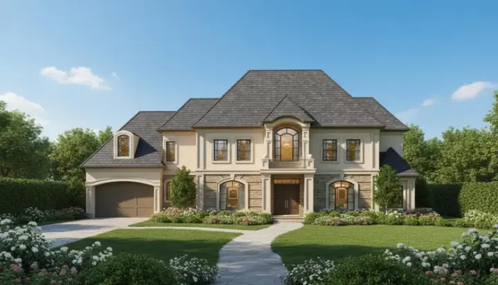 Traditional house plans 19-1358 - front exterior, 5,016 sq ft, 4 bed, 3 bath house plans | Monster House Plans