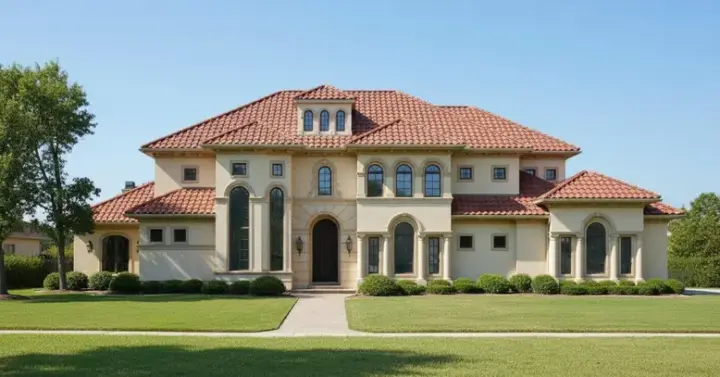 Mediterranean house plans 19-136 - front exterior, 5,334 sq ft, 4 bed, 3 bath house plans | Monster House Plans