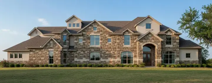 Traditional house plans 19-137 - front exterior, 5,693 sq ft, 5 bed, 5 bath house plans | Monster House Plans