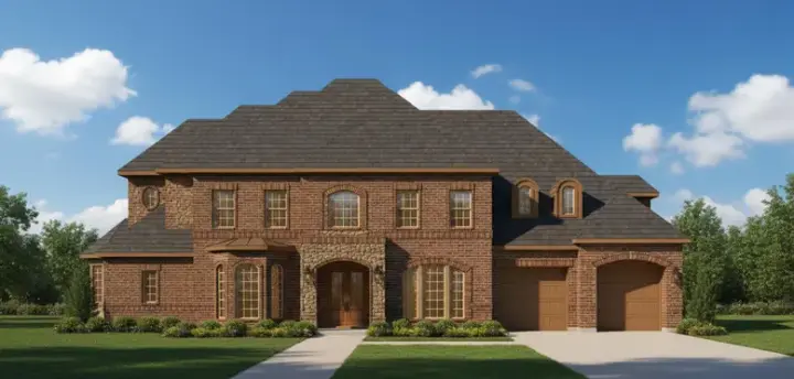 Traditional house plans 19-1371 - front exterior, 4,605 sq ft, 4 bed, 4 bath house plans | Monster House Plans