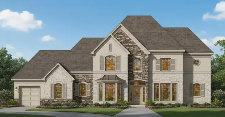 Mediterranean house plans 19-1381 - front exterior, 3,840 sq ft, 4 bed, 3 bath house plans | Monster House Plans