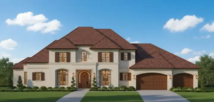Mediterranean house plans 19-1386 - front exterior, 3,800 sq ft, 4 bed, 4 bath house plans | Monster House Plans