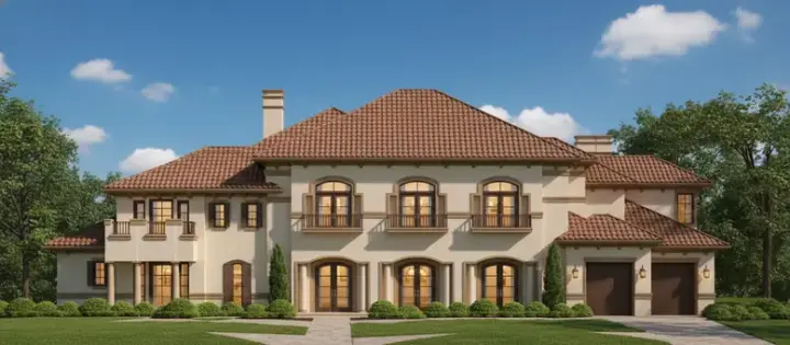 Mediterranean house plans 19-1387 - front exterior, 7,188 sq ft, 4 bed, 4 bath house plans | Monster House Plans