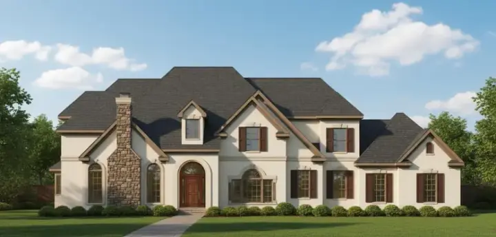 Traditional house plans 19-1389 - front exterior, 4,084 sq ft, 4 bed, 3 bath house plans | Monster House Plans