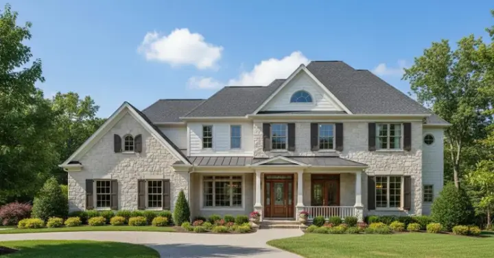 French Country house plans 19-1403 - front exterior, 3,478 sq ft, 5 bed, 3 bath house plans | Monster House Plans