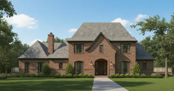 Traditional house plans 19-1406 - front exterior, 3,742 sq ft, 4 bed, 3 bath house plans | Monster House Plans