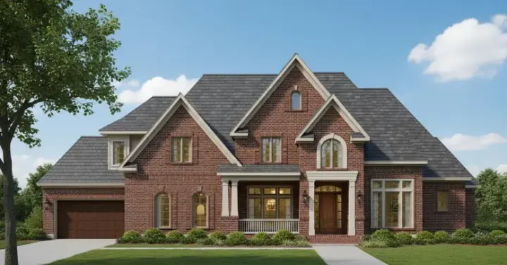 French Country house plans 19-1407 - front exterior, 4,860 sq ft, 5 bed, 3 bath house plans | Monster House Plans