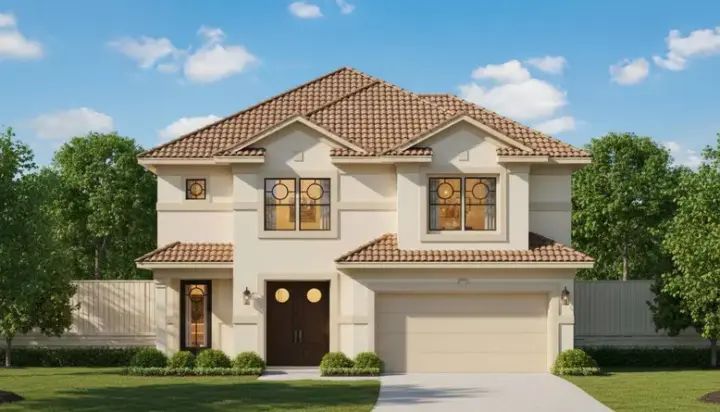 Mediterranean house plans 19-1415 - front exterior, 2,719 sq ft, 4 bed, 2 bath house plans | Monster House Plans