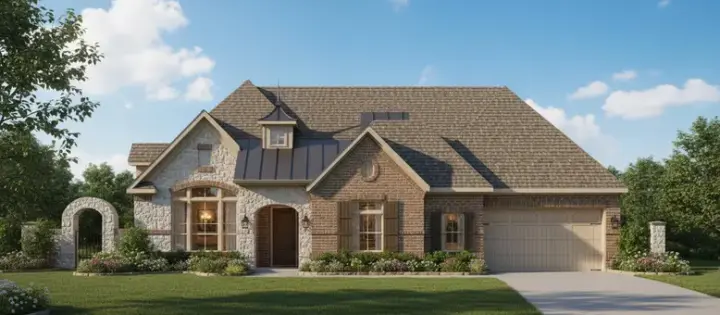 Tuscan house plans 19-1424 - front exterior, 3,710 sq ft, 3 bed, 3 bath house plans | Monster House Plans