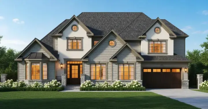 Traditional house plans 19-1430 - front exterior, 4,886 sq ft, 5 bed, 4 bath house plans | Monster House Plans