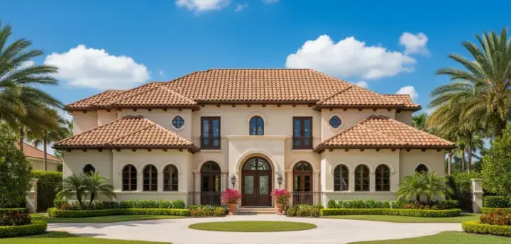 Mediterranean house plans 19-1434 - front exterior, 5,827 sq ft, 5 bed, 5 bath house plans | Monster House Plans