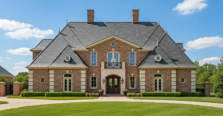European house plans 19-1435 - front exterior, 5,827 sq ft, 5 bed, 5 bath house plans | Monster House Plans