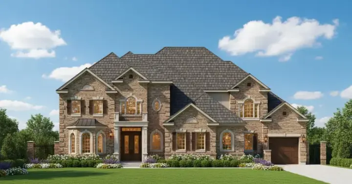 Traditional house plans 19-1439 - front exterior, 6,774 sq ft, 4 bed, 4 bath house plans | Monster House Plans