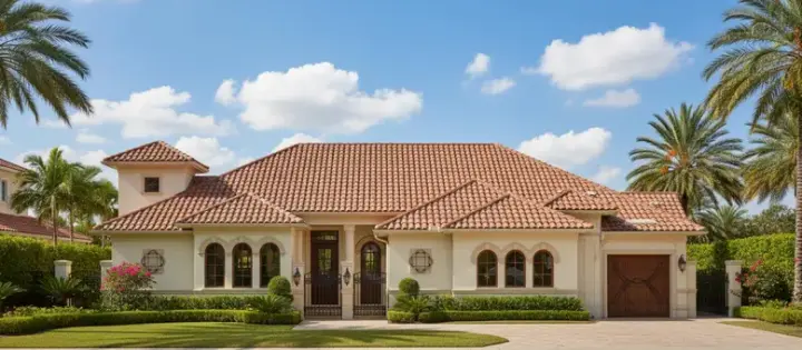 Mediterranean house plans 19-1445 - front exterior, 3,775 sq ft, 3 bed, 3 bath house plans | Monster House Plans
