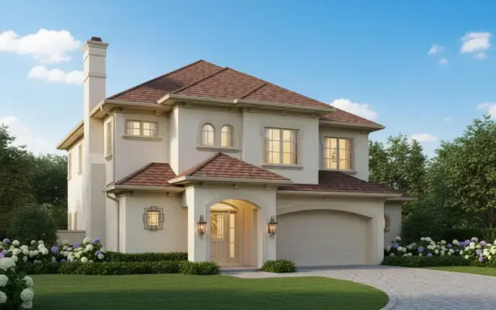 European house plans 19-1455 - front exterior, 2,864 sq ft, 3 bed, 2 bath house plans | Monster House Plans