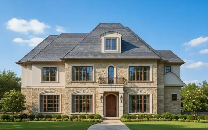 Mediterranean house plans 19-1459 - front exterior, 3,446 sq ft, 3 bed, 3 bath house plans | Monster House Plans