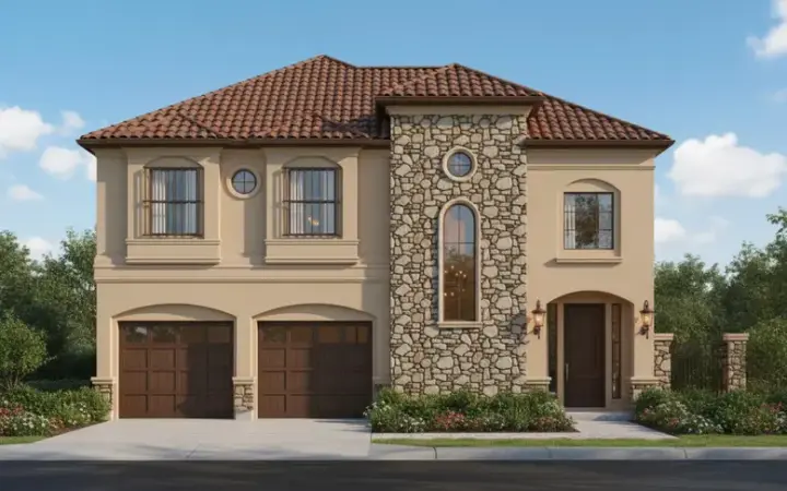 European house plans 19-1470 - front exterior, 3,070 sq ft, 3 bed, 3 bath house plans | Monster House Plans