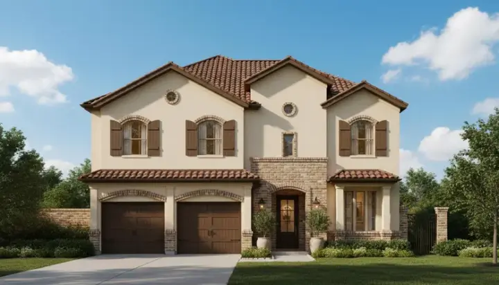 Tuscan house plans 19-1471 - front exterior, 3,070 sq ft, 3 bed, 3 bath house plans | Monster House Plans