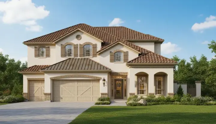 European house plans 19-1475 - front exterior, 3,234 sq ft, 4 bed, 3 bath house plans | Monster House Plans