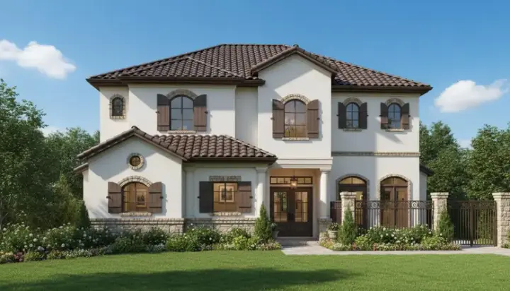 French Country house plans 19-1479 - front exterior, 3,462 sq ft, 3 bed, 3 bath house plans | Monster House Plans