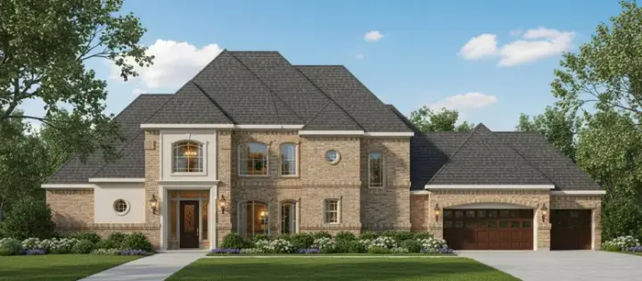 Traditional house plans 19-1482 - front exterior, 3,983 sq ft, 4 bed, 3 bath house plans | Monster House Plans