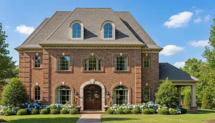 French Country house plans 19-1515 - front exterior, 3,770 sq ft, 5 bed, 3 bath house plans | Monster House Plans