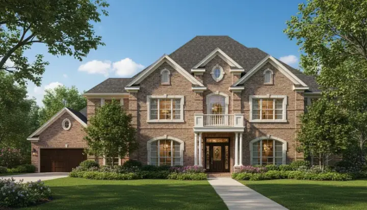 Traditional house plans 19-1517 - front exterior, 4,329 sq ft, 5 bed, 3 bath house plans | Monster House Plans