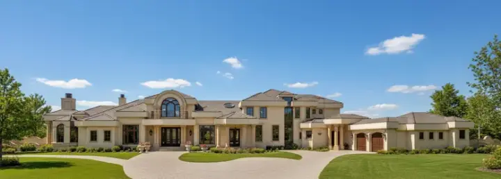 Contemporary house plans 19-1522 - front exterior, 8,129 sq ft, 5 bed, 7 bath house plans | Monster House Plans