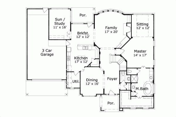 Traditional House Plan 4 Bedrooms 3 Bath 4080 Sq Ft Plan 19 1529