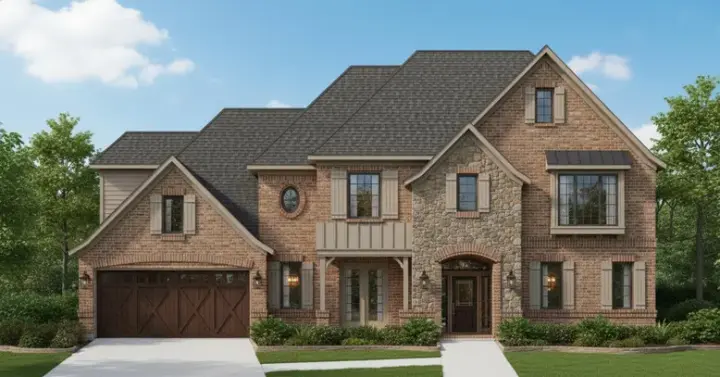 French Country house plans 19-1530 - front exterior, 4,080 sq ft, 4 bed, 3 bath house plans | Monster House Plans