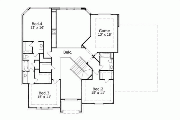 Upper/Second Floor Plan: 19-154