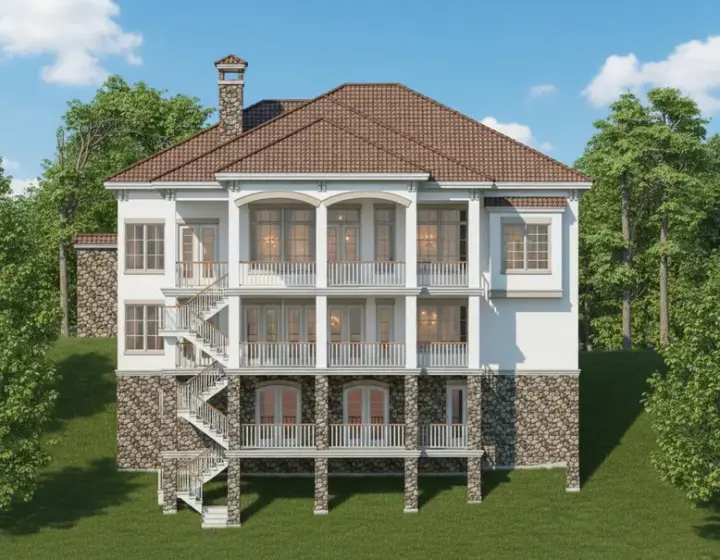 Craftsman house plans 19-1553 - front exterior, 4,184 sq ft, 4 bed, 4 bath house plans | Monster House Plans
