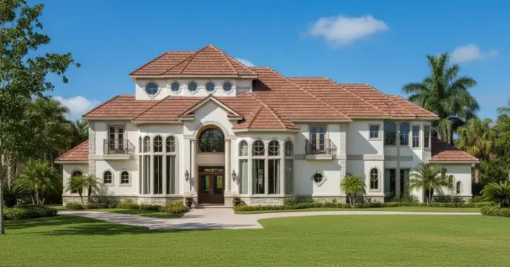Mediterranean house plans 19-1557 - front exterior, 5,035 sq ft, 4 bed, 3 bath house plans | Monster House Plans