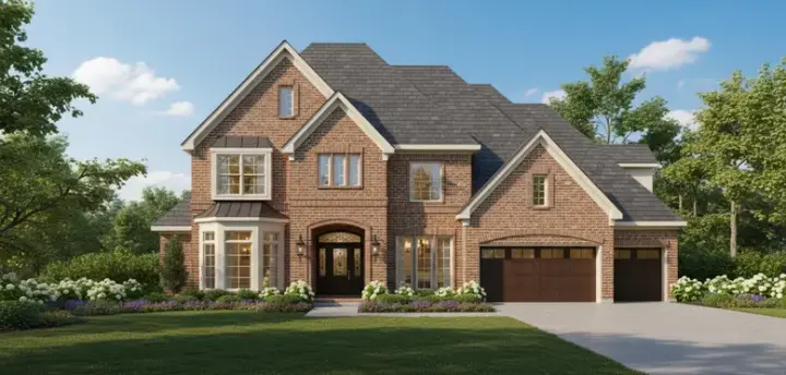 Traditional house plans 19-1570 - front exterior, 4,399 sq ft, 5 bed, 4 bath house plans | Monster House Plans