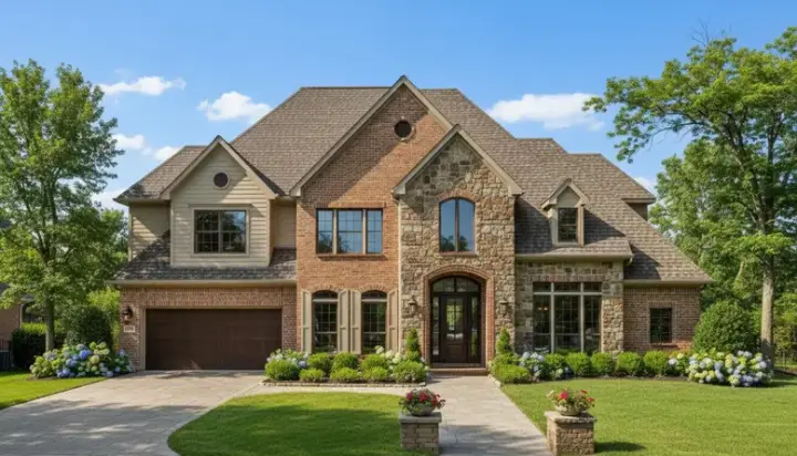 Traditional house plans 19-1583 - front exterior, 4,933 sq ft, 5 bed, 3 bath house plans | Monster House Plans